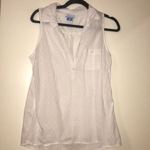Columbia sleeveless eyelet shirt